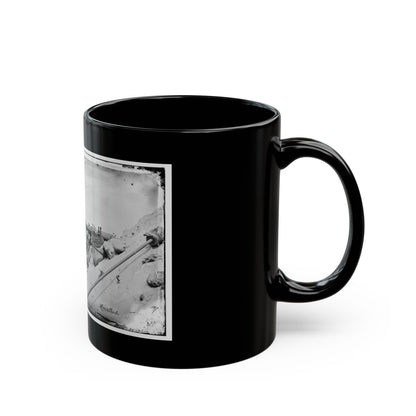 Morris Island, South Carolina. Naval Battery. Two 80-Pounder Whitworths. Breaching Battery Against Fort Sumpter (U.S. Civil War) Black Coffee Mug