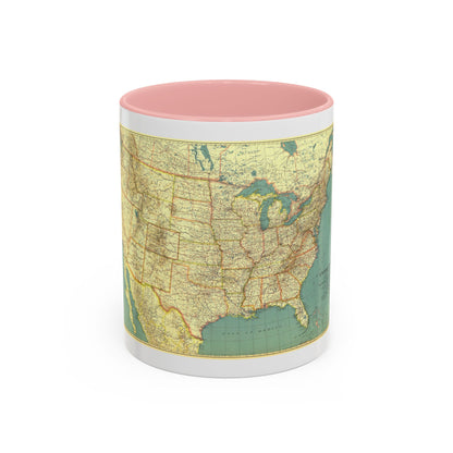 USA - The United States (1933) (Map) Accent Coffee Mug