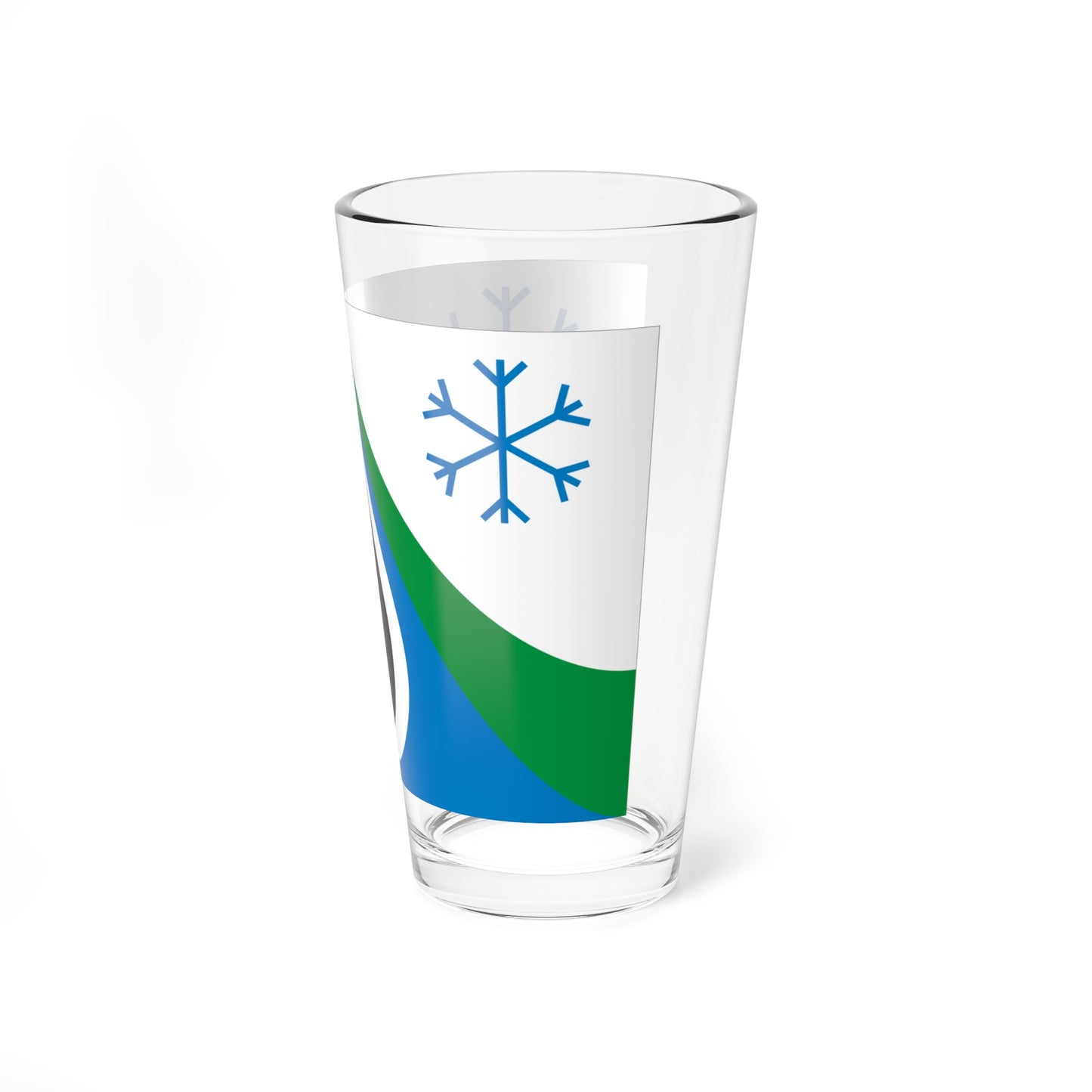 Flag of Severny rayon Novosibirsk oblast 2006 (Russia) Pint Glass 16oz