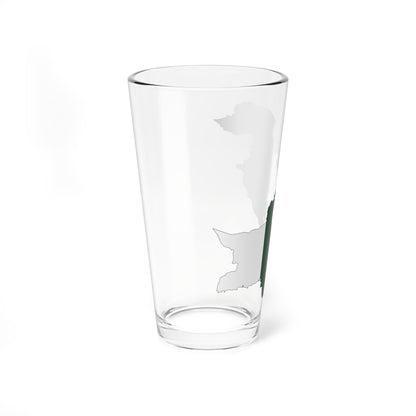 Flag map of Pakistan (Pakistan) Pint Glass 16oz
