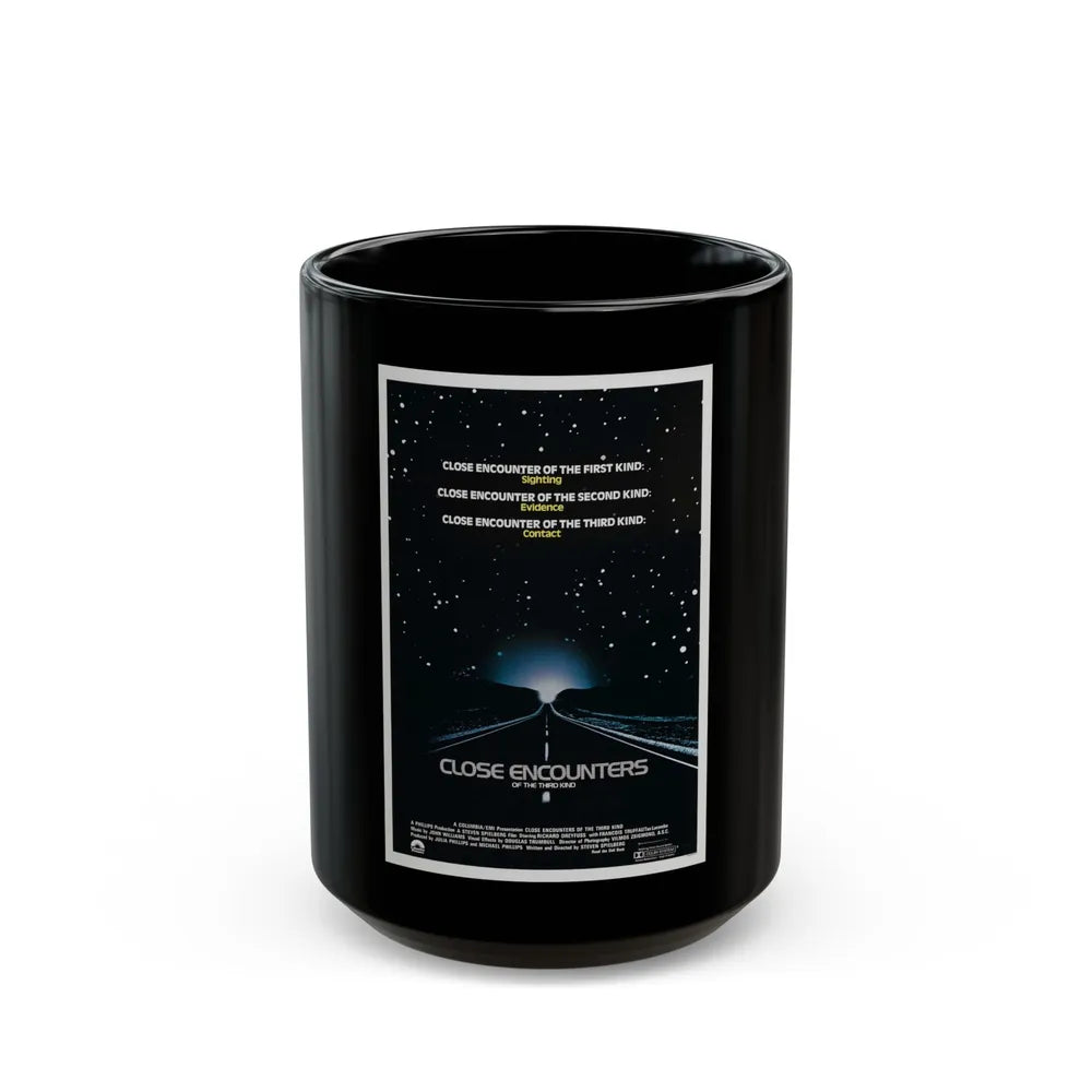 CLOSE ENCOUNTERS OF THE THIRD KIND (teaser) 1977 Movie Poster - Black Coffee Mug-15oz-Go Mug Yourself