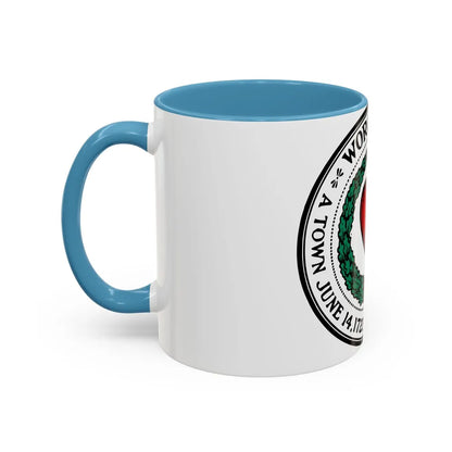 Seal of Worcester Massachusetts - Accent Coffee Mug-Go Mug Yourself