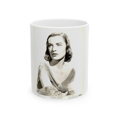 Ella Raines #35 (Vintage Female Icon) White Coffee Mug-11oz-Go Mug Yourself