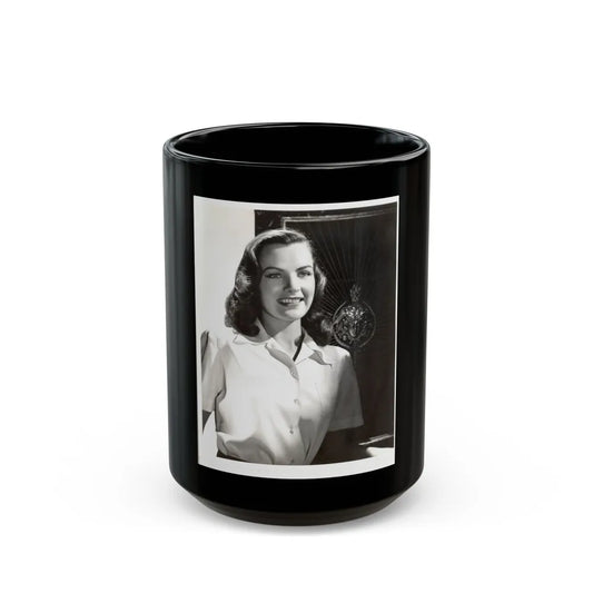 Ella Raines #208 (Vintage Female Icon) Black Coffee Mug-15oz-Go Mug Yourself