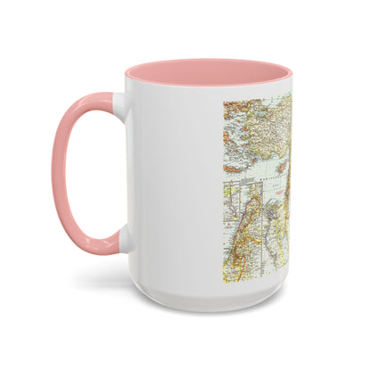 Middle East - The Eastern Mediterranean (1959) (Map) Accent Coffee Mug