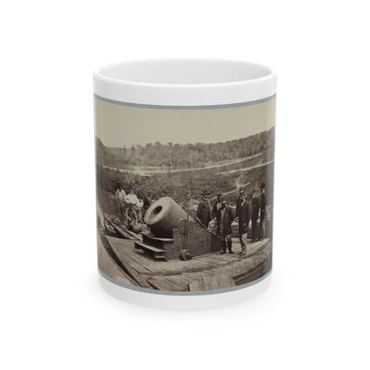13 Inch Mortar  Dictator  In Front Of Petersburg, Va. (U.S. Civil War) White Coffee Mug