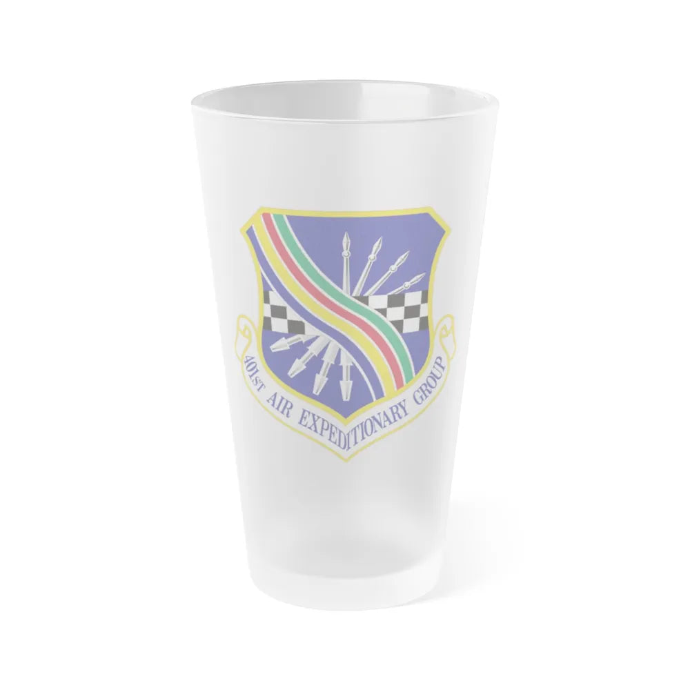 401st Air Expeditionary Group (U.S. Air Force) Frosted Pint Glass 16oz-Go Mug Yourself