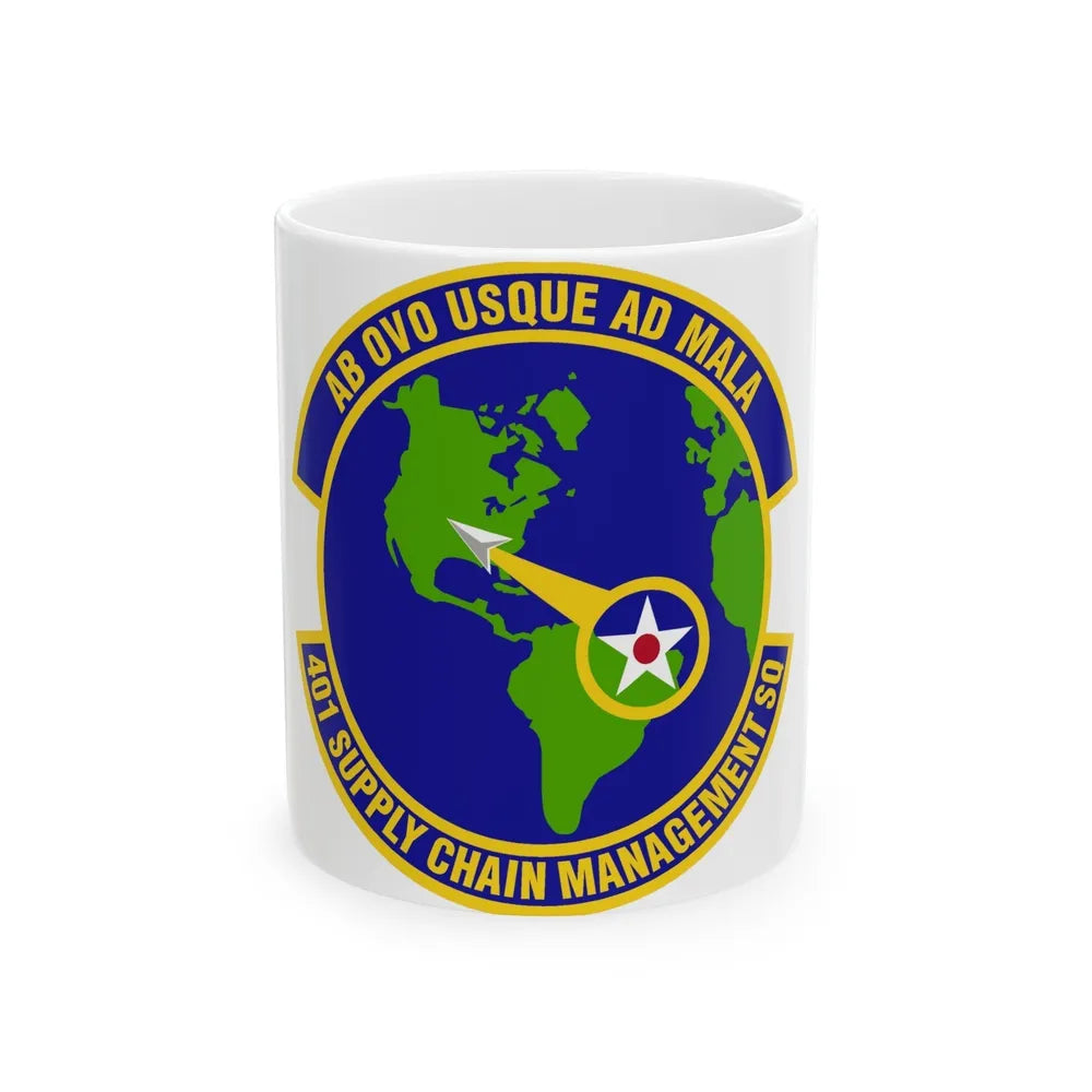 401st Supply Chain Management Squadron (U.S. Air Force) White Coffee Mug-11oz-Go Mug Yourself