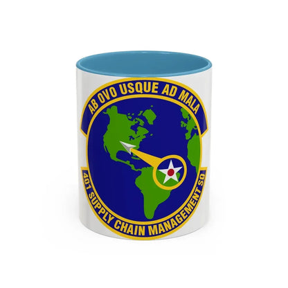 401st Supply Chain Management Squadron (U.S. Air Force) Accent Coffee Mug 11oz Light Blue - Go Mug Yourself