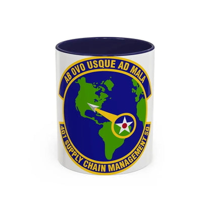 401st Supply Chain Management Squadron (U.S. Air Force) Accent Coffee Mug 11oz Navy - Go Mug Yourself