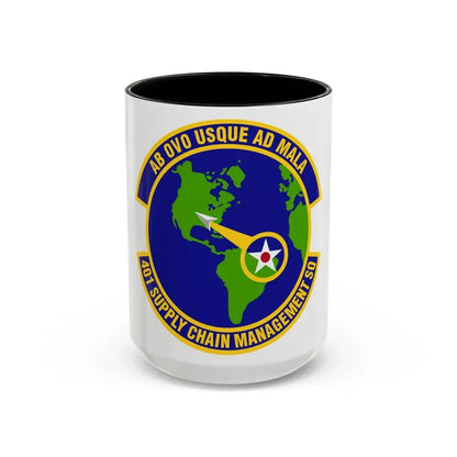 401st Supply Chain Management Squadron (U.S. Air Force) Accent Coffee Mug 15oz Black - Go Mug Yourself