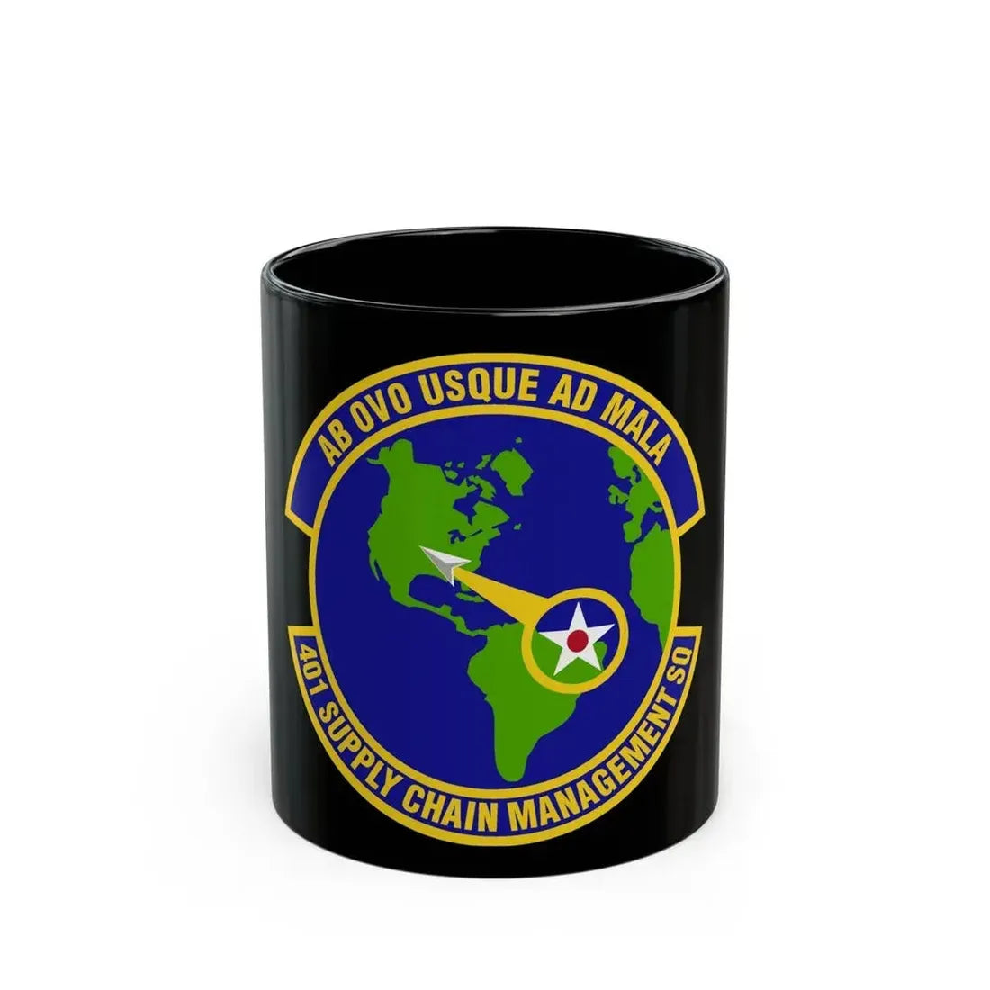 401st Supply Chain Management Squadron (U.S. Air Force) Black Coffee Mug - Go Mug Yourself