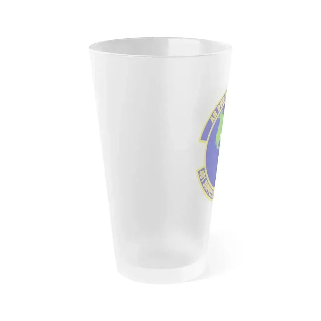 401st Supply Chain Management Squadron (U.S. Air Force) Frosted Pint Glass 16oz - Go Mug Yourself