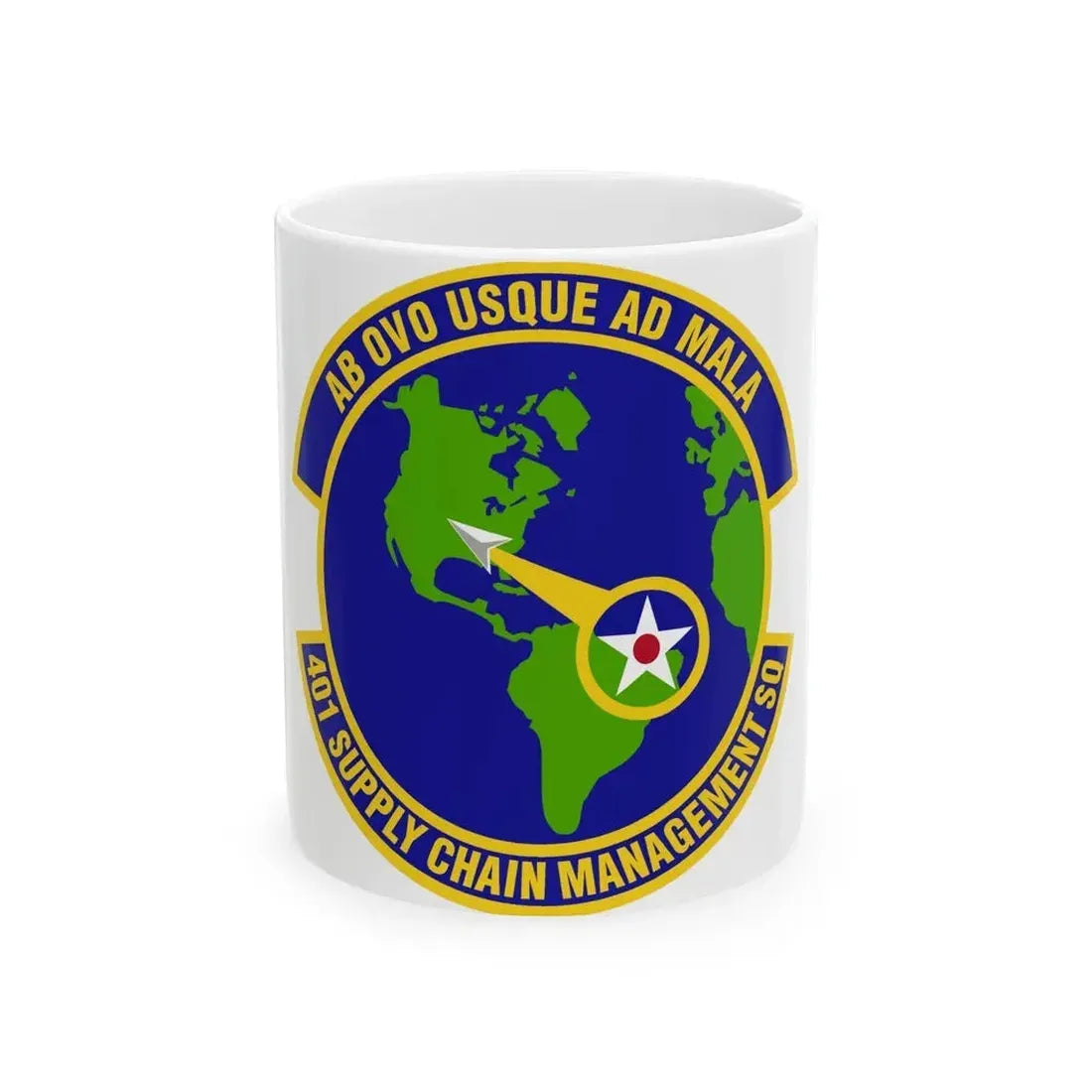 401st Supply Chain Management Squadron (U.S. Air Force) White Coffee Mug 11oz - Go Mug Yourself