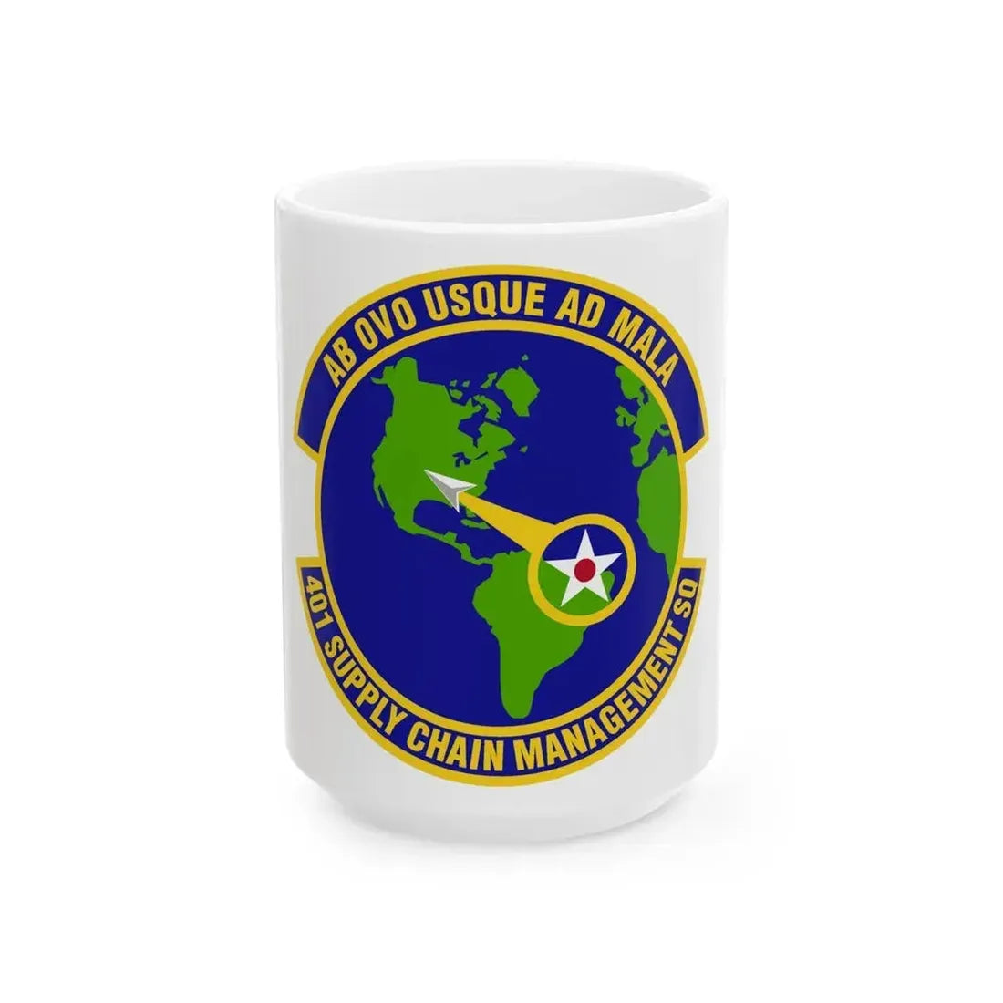 401st Supply Chain Management Squadron (U.S. Air Force) White Coffee Mug 15oz - Go Mug Yourself