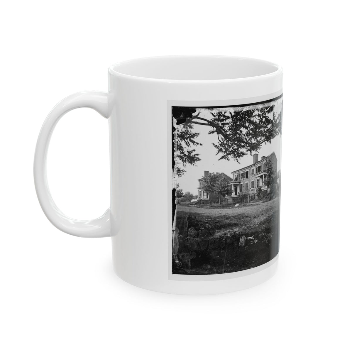 Fredericksburg, Va. Houses Damaged By The Shelling Of December 13, 1862 (U.S. Civil War) White Coffee Mug