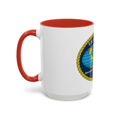USCG International Port Security Program (U.S. Coast Guard) Accent Coffee Mug