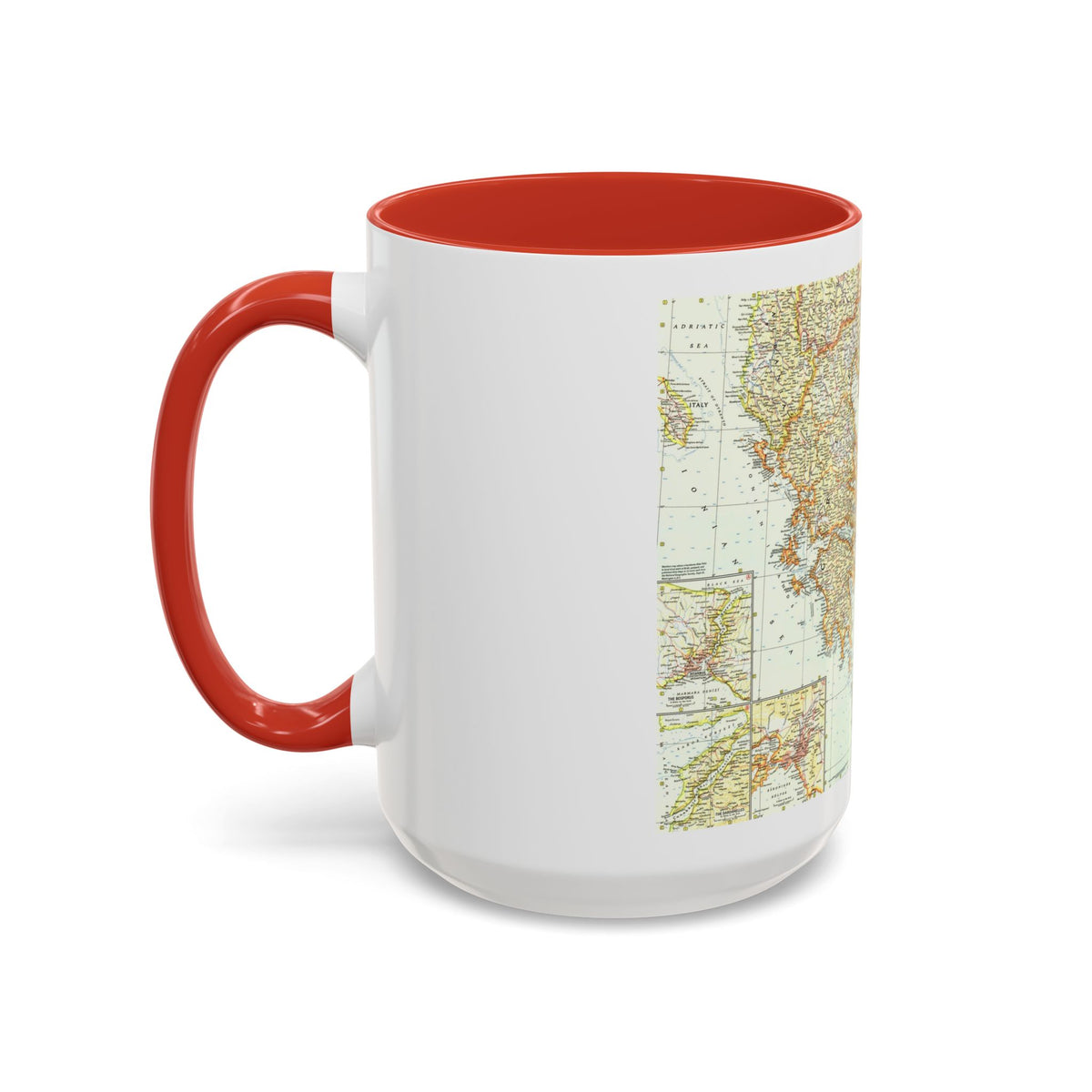 Greece and the Aegean (1958) (Map) Accent Coffee Mug