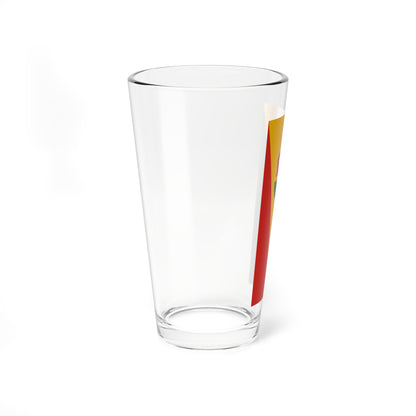 Flag of Gyorvar vertical (Hungary) Pint Glass 16oz