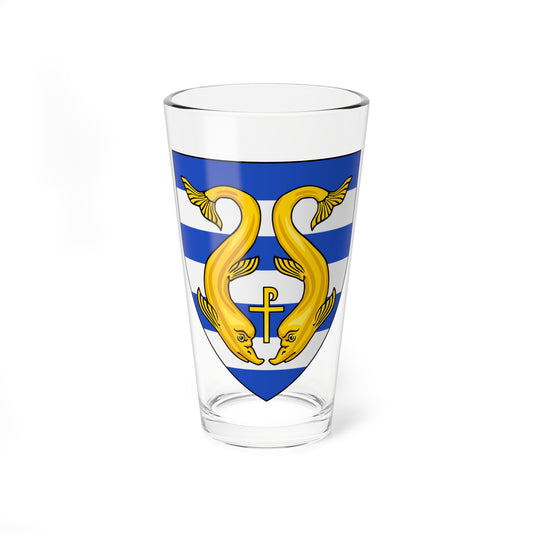 Stema Județului Tulcea (Oman) (Coat of Arms) Pint Glass 16oz