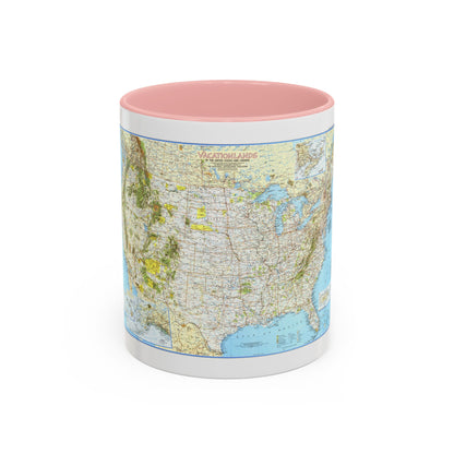 North America - Vacationlands (1966) (Map) Accent Coffee Mug