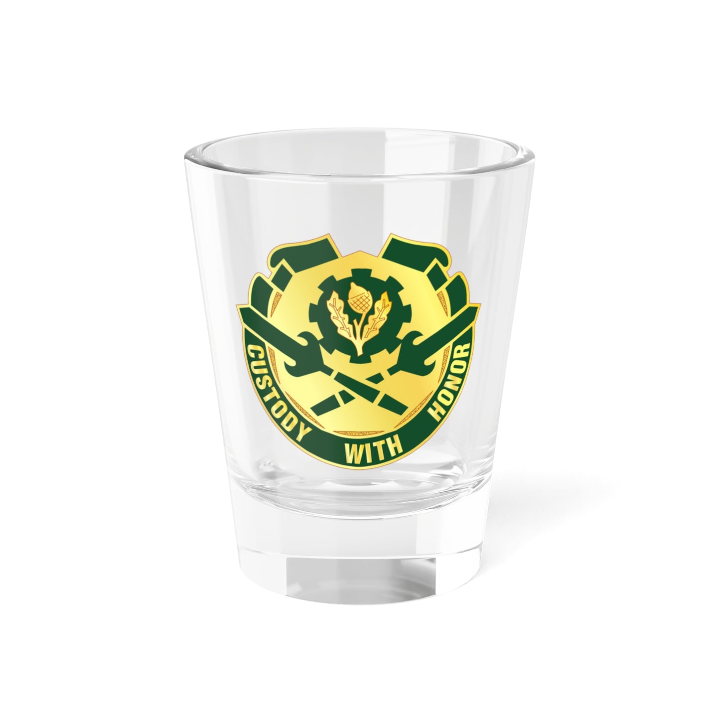 Verre à liqueur de la brigade de police militaire 290 (armée américaine) 1,5 oz