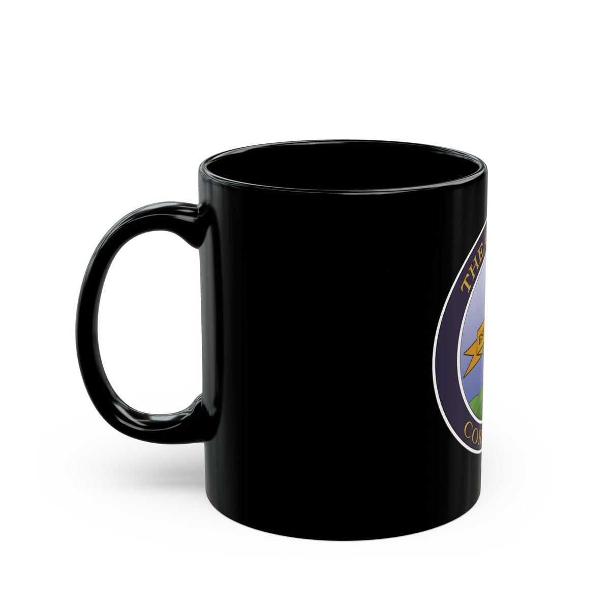 Seal of Corning NY - Black Coffee Mug