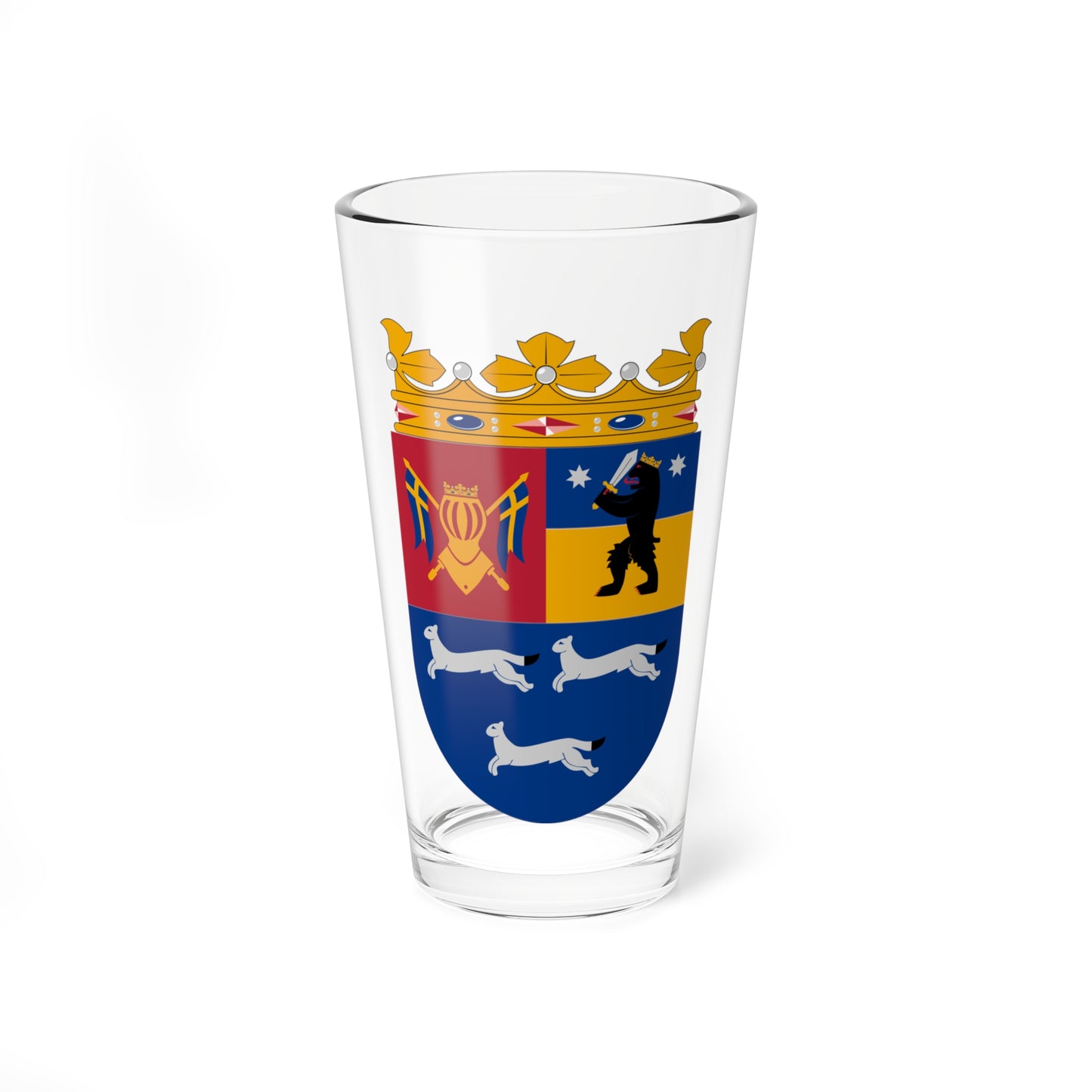 Coat of arms of Western Finland Province (Finland) (Coat of Arms) Pint Glass 16oz