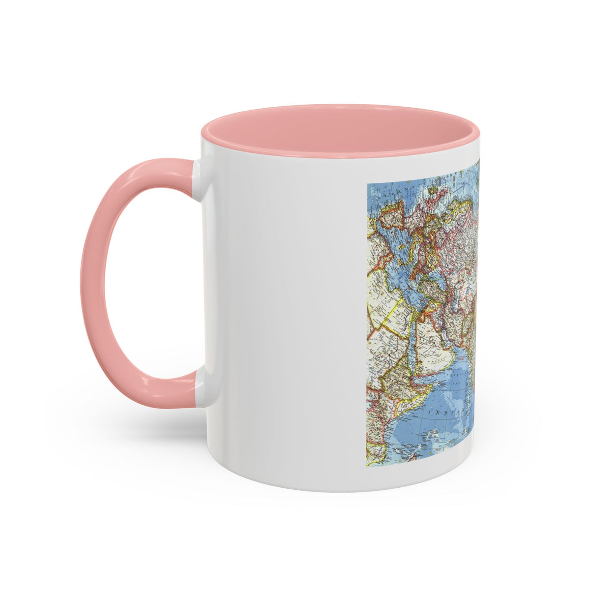 Asia and Adjacent Areas (1959) (Map) Accent Coffee Mug