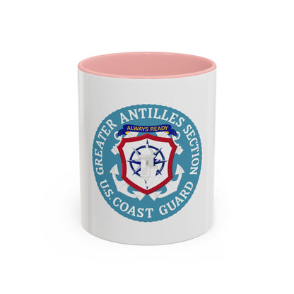 USCG Greater Antilles Section (U.S. Coast Guard) Accent Coffee Mug