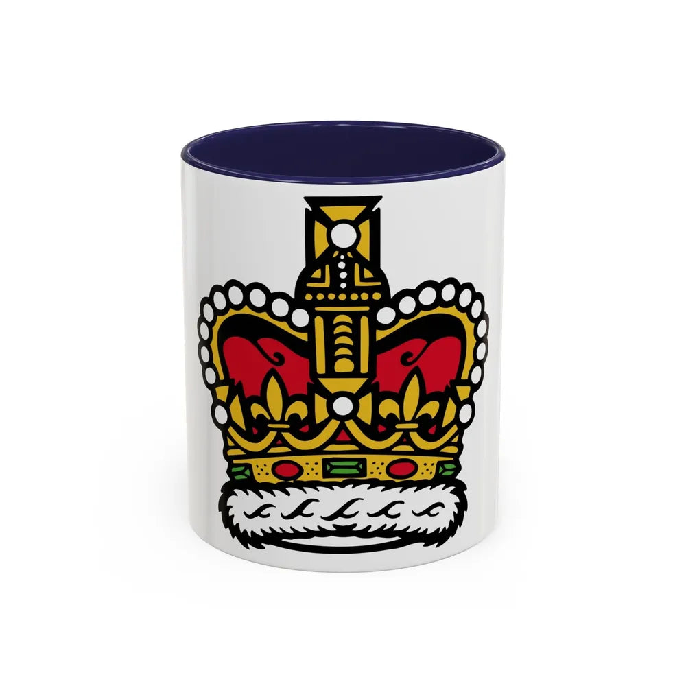 Canadian Crown - Accent Coffee Mug-11oz-Navy-Go Mug Yourself