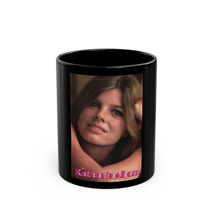 Katharine Ross #77 (Vintage Female Icon) Black Coffee Mug-11oz-Go Mug Yourself