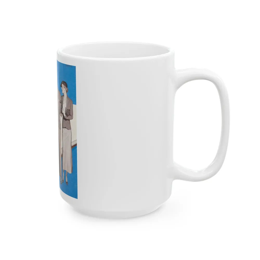 Couple Observing Art - White Coffee Mug-Go Mug Yourself