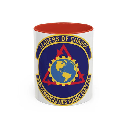 402d Commodities Maintenance Support Squadron (U.S. Air Force) Accent Coffee Mug 11oz Red - Go Mug Yourself