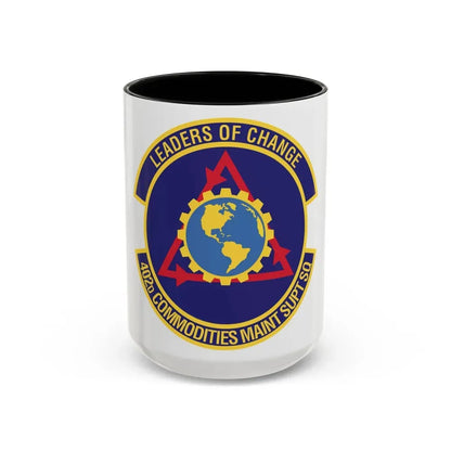 402d Commodities Maintenance Support Squadron (U.S. Air Force) Accent Coffee Mug 15oz Black - Go Mug Yourself