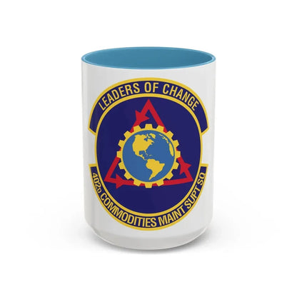 402d Commodities Maintenance Support Squadron (U.S. Air Force) Accent Coffee Mug 15oz Light Blue - Go Mug Yourself