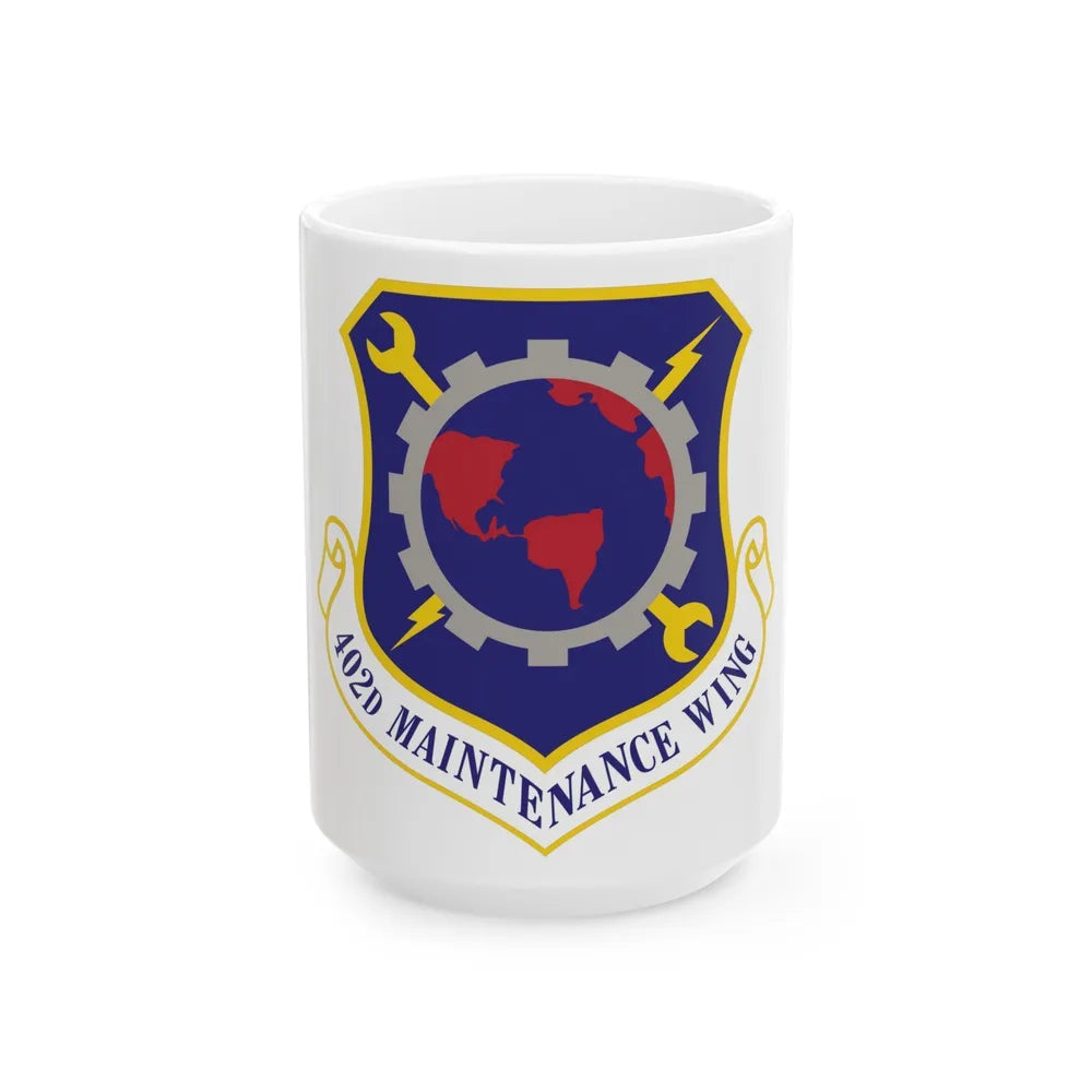 402d Maintenance Wing (U.S. Air Force) White Coffee Mug-15oz-Go Mug Yourself