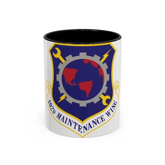 402d Maintenance Wing (U.S. Air Force) Accent Coffee Mug 11oz Black - Go Mug Yourself