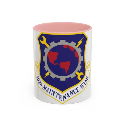 402d Maintenance Wing (U.S. Air Force) Accent Coffee Mug 11oz Pink - Go Mug Yourself