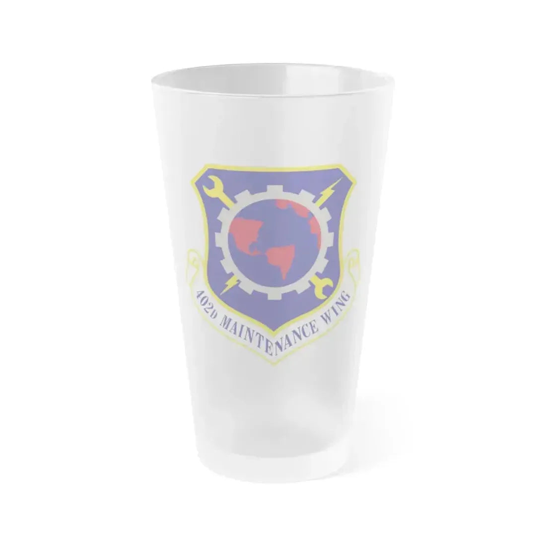 402d Maintenance Wing (U.S. Air Force) Frosted Pint Glass 16oz 16oz Frosted - Go Mug Yourself