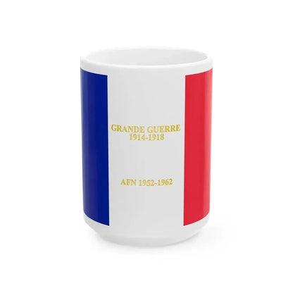 402e regiment dartillerie-drapeau (France) White Coffee Mug 15oz - Go Mug Yourself