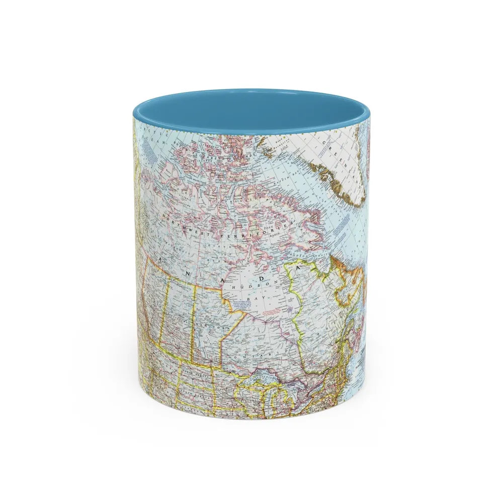 Canada (1961) (Map) Accent Coffee Mug-11oz-Light Blue-Go Mug Yourself