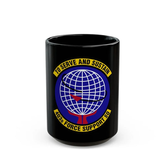 403 Force Support Squadron AFRC (U.S. Air Force) Black Coffee Mug-15oz-Go Mug Yourself