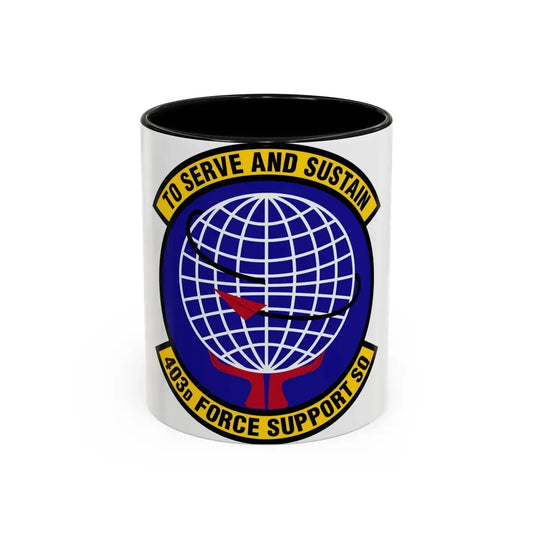 403 Force Support Squadron AFRC (U.S. Air Force) Accent Coffee Mug 11oz Black - Go Mug Yourself