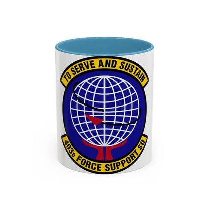 403 Force Support Squadron AFRC (U.S. Air Force) Accent Coffee Mug 11oz Light Blue - Go Mug Yourself