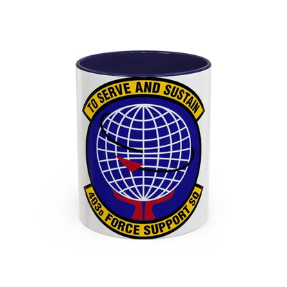 403 Force Support Squadron AFRC (U.S. Air Force) Accent Coffee Mug 11oz Navy - Go Mug Yourself