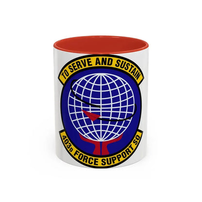 403 Force Support Squadron AFRC (U.S. Air Force) Accent Coffee Mug 11oz Red - Go Mug Yourself