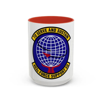 403 Force Support Squadron AFRC (U.S. Air Force) Accent Coffee Mug 15oz Red - Go Mug Yourself