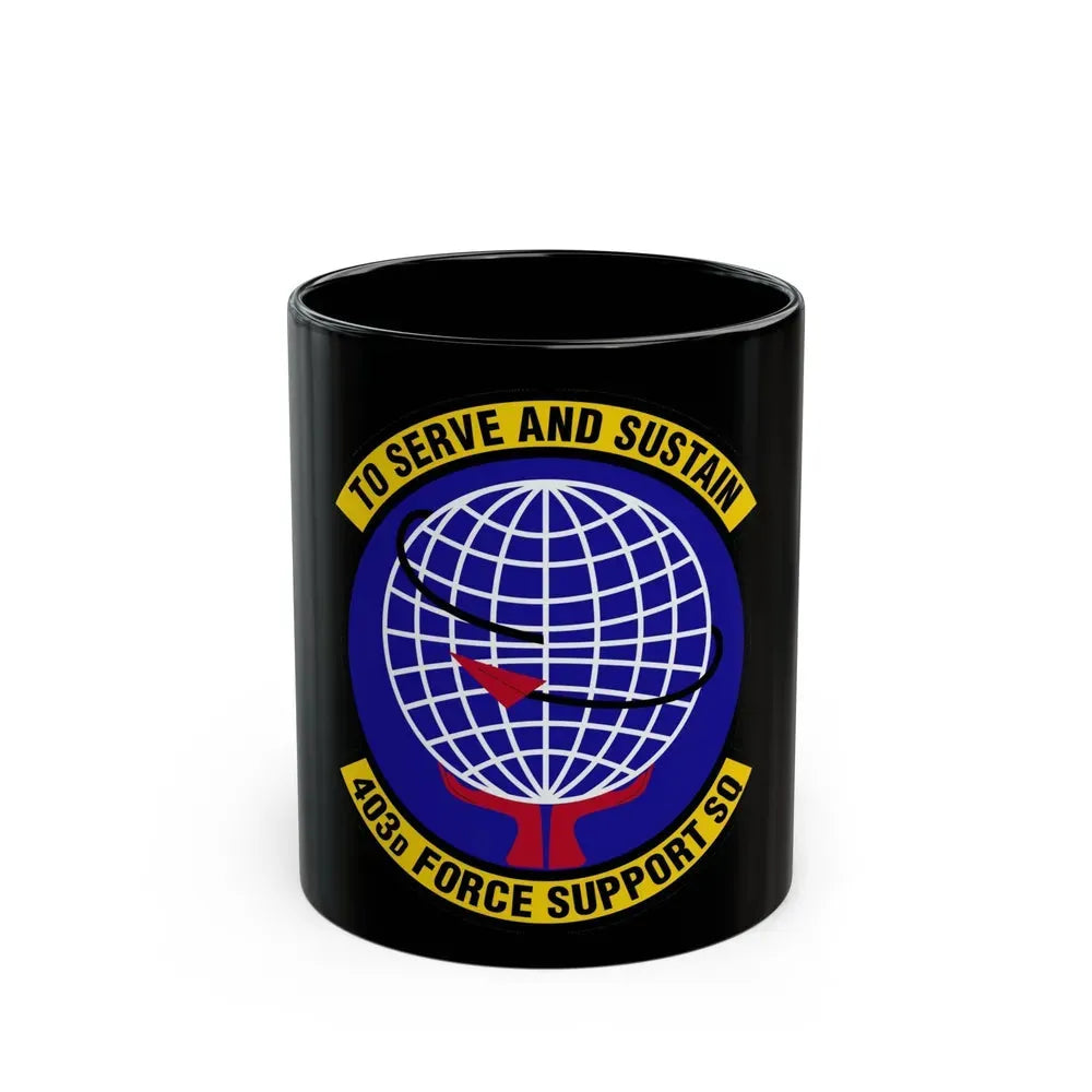 403 Force Support Squadron AFRC (U.S. Air Force) Black Coffee Mug 11oz - Go Mug Yourself