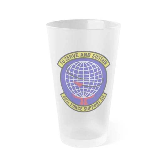 403 Force Support Squadron AFRC (U.S. Air Force) Frosted Pint Glass 16oz Default Title - Go Mug Yourself